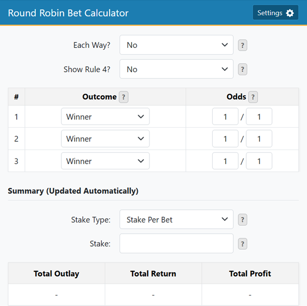 Round Robin Bet Calculator: What Is It and How to Use It for Your Best Betting Strategy Right Now?
