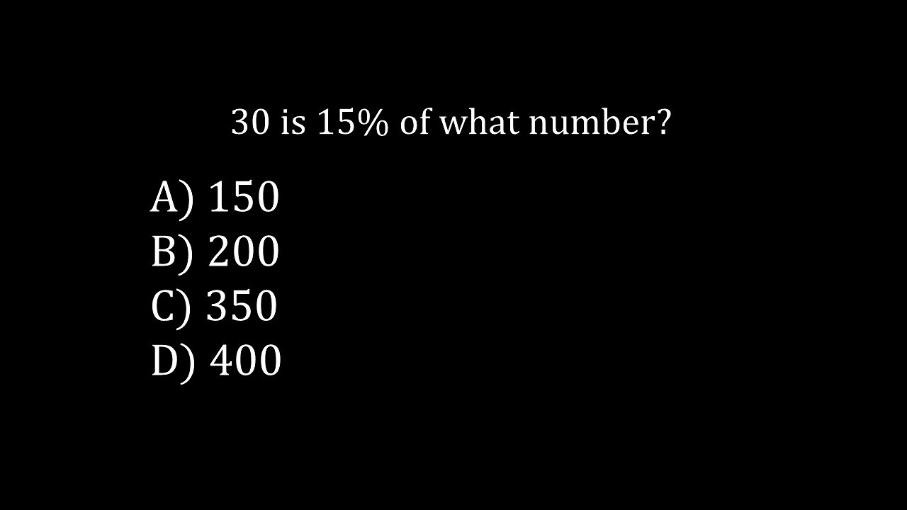 15 is 30 of what number? Simple steps to solve this!