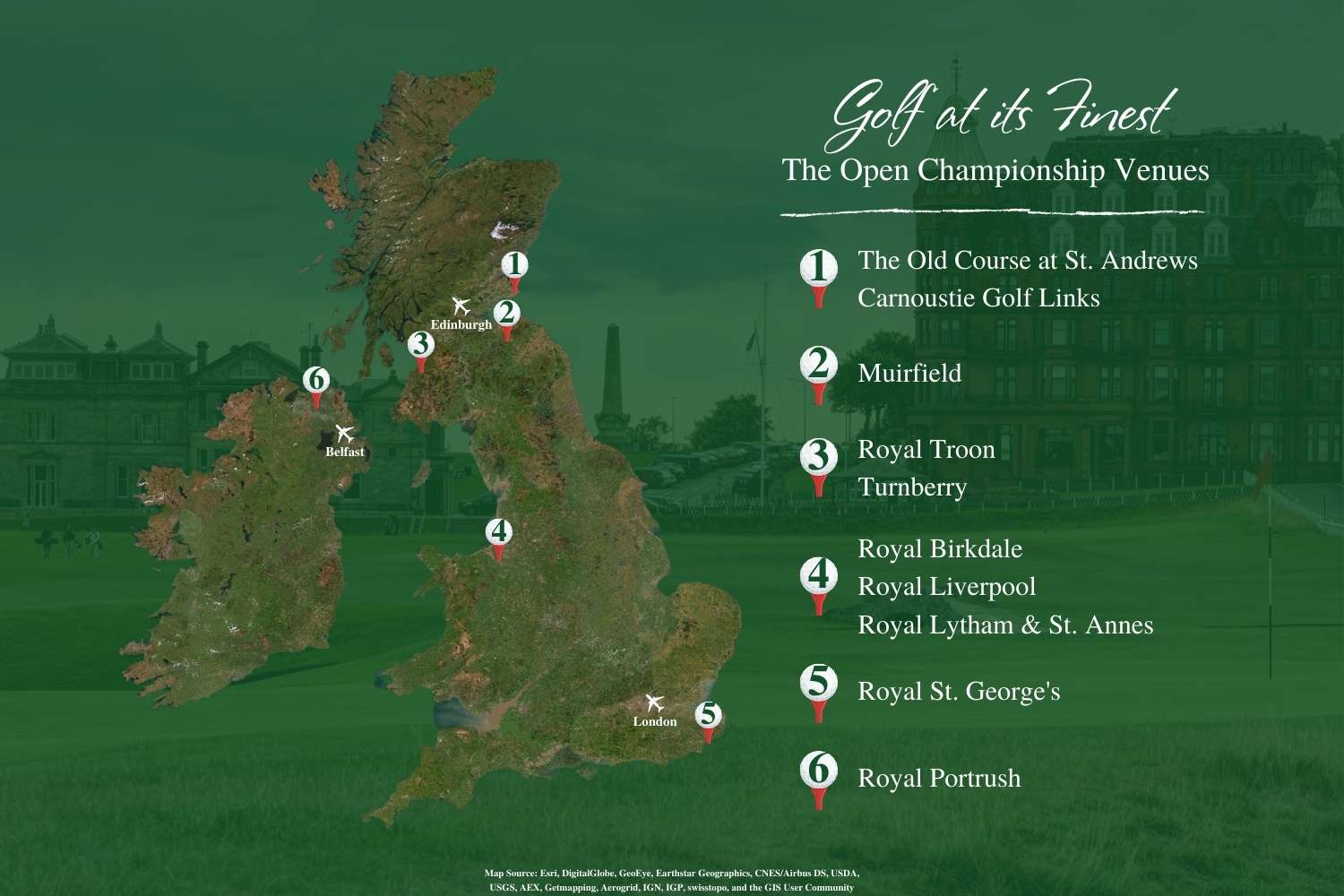 British Open Courses Map: Where to Play and Watch the Open