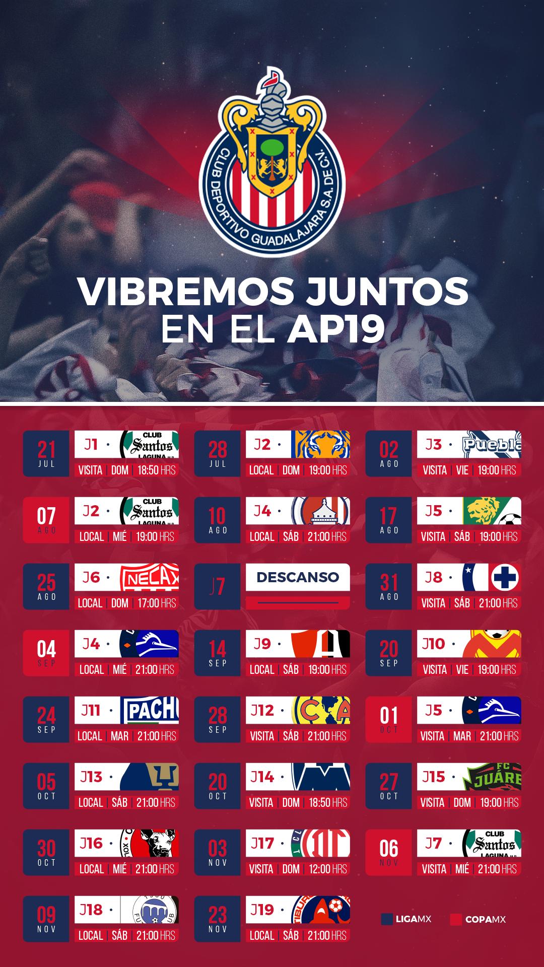 What time do Chivas Guadalajara play? Find the full schedule here.