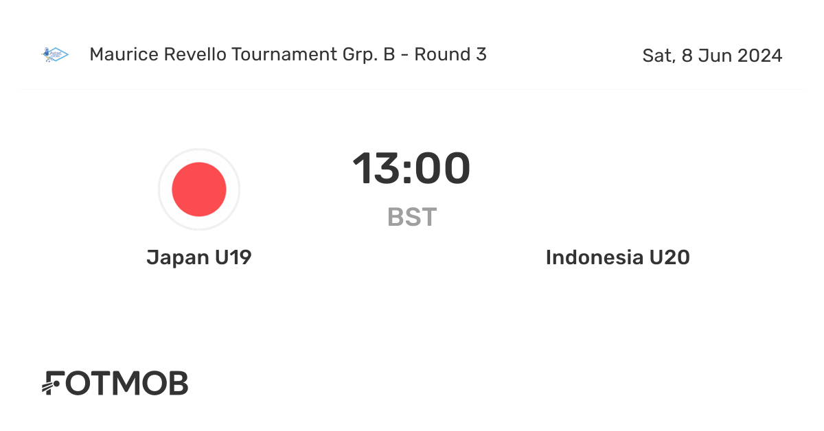 Japan U-19 vs Indonesia U-20 Match: Whats the Score?(Live Updates and Results from Todays Game)