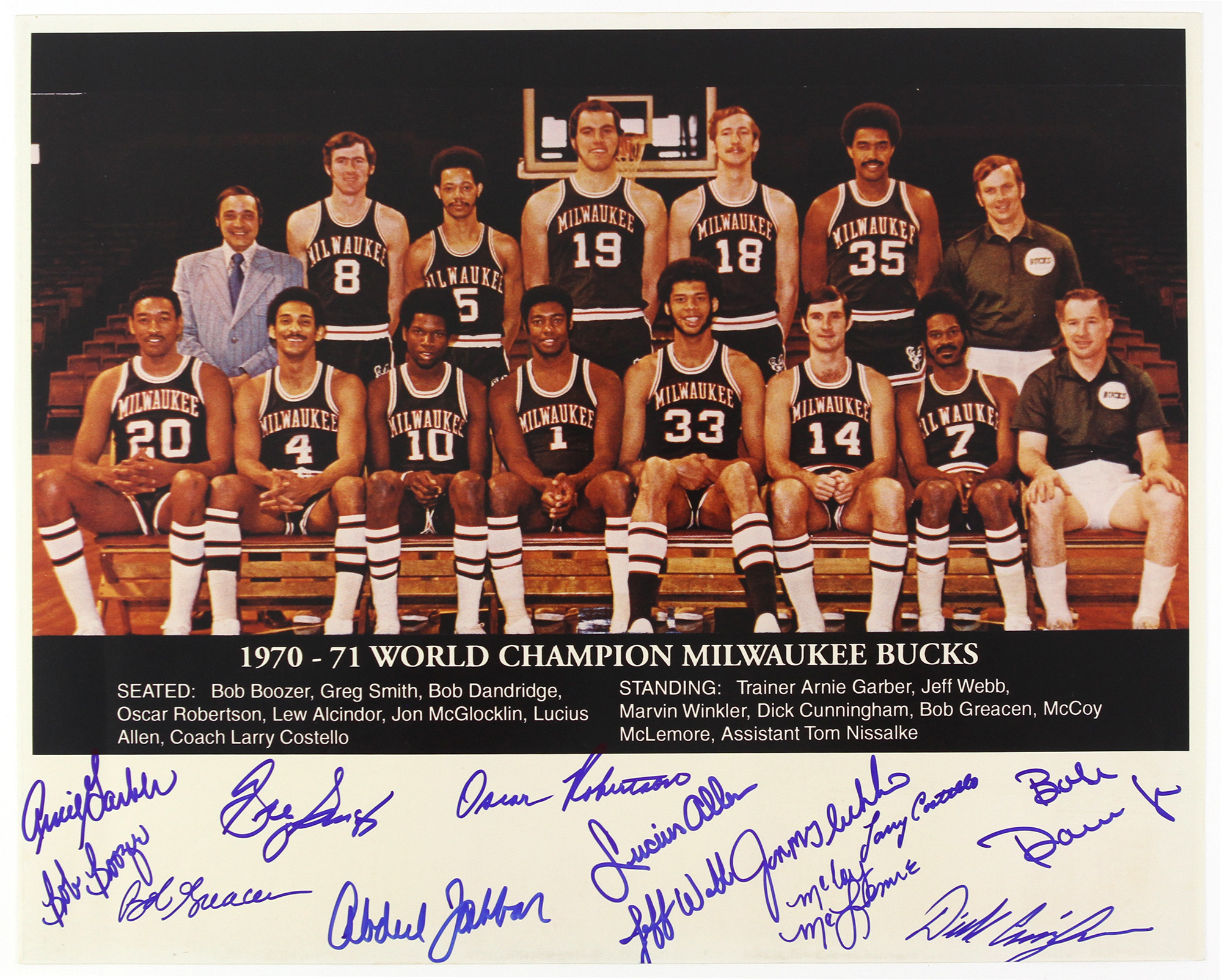 Remember the Bucks Thunder Players from 1970? Weve Got the Roster!