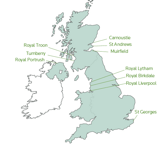 British Open Courses Map: Where to Play and Watch the Open