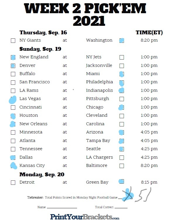 Week 2 Pickem Picks: Get the Best Predictions Right Now.
