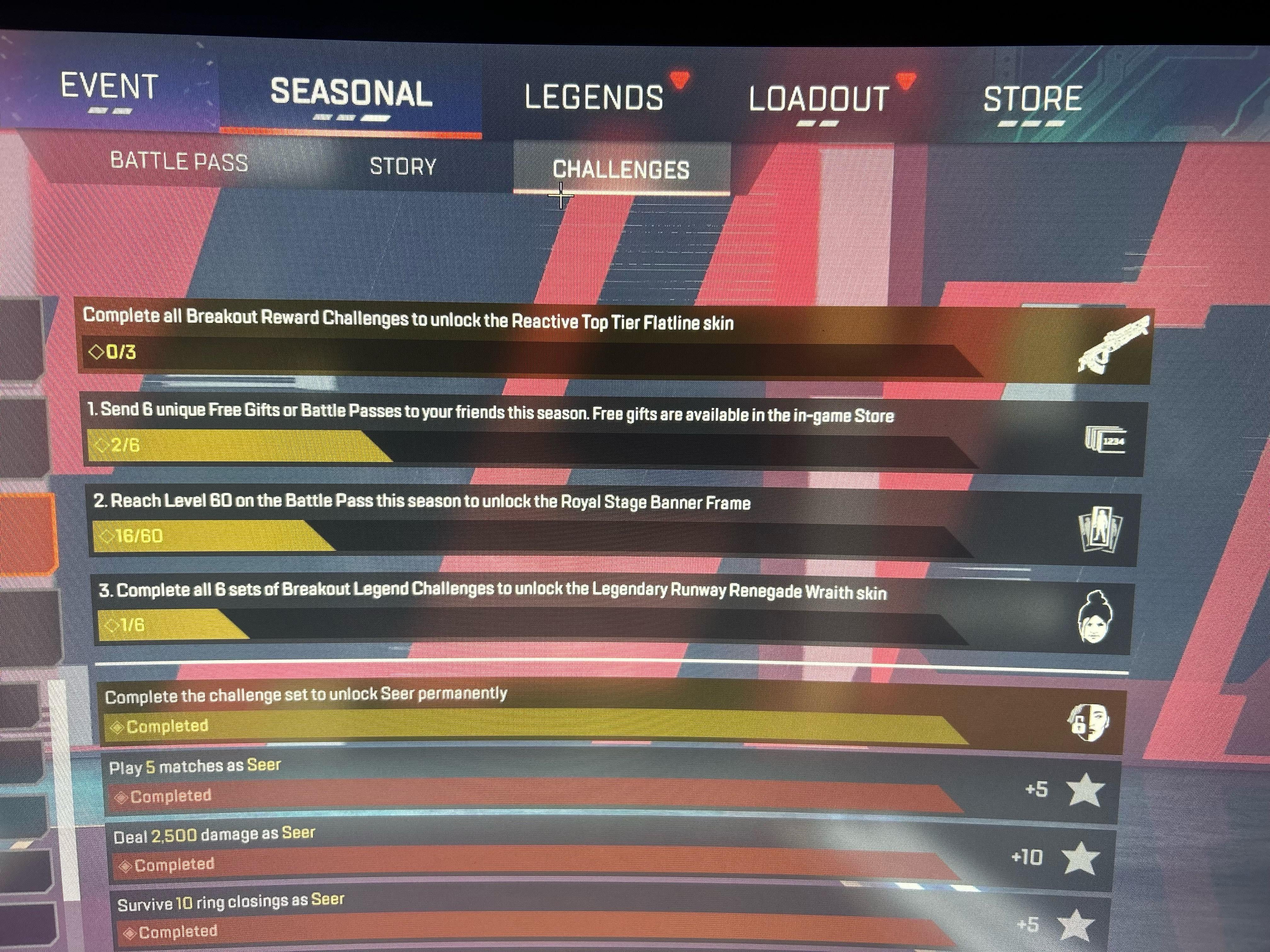 Apex Challenges Disappeared? Restore apex not able to view challenged.
