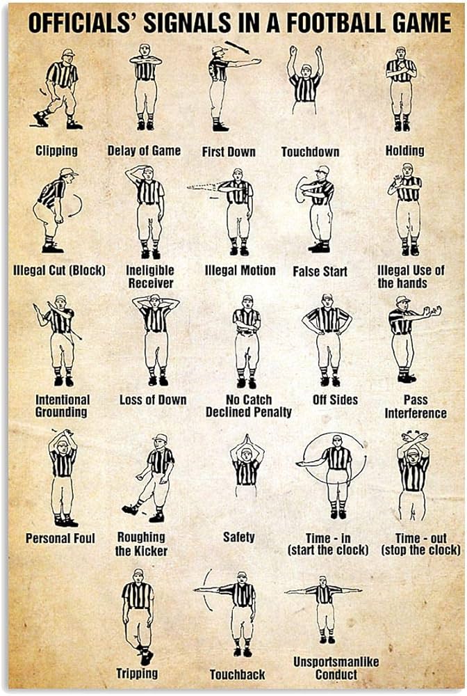 Learn Football Official Signals, improve your game knowledge!