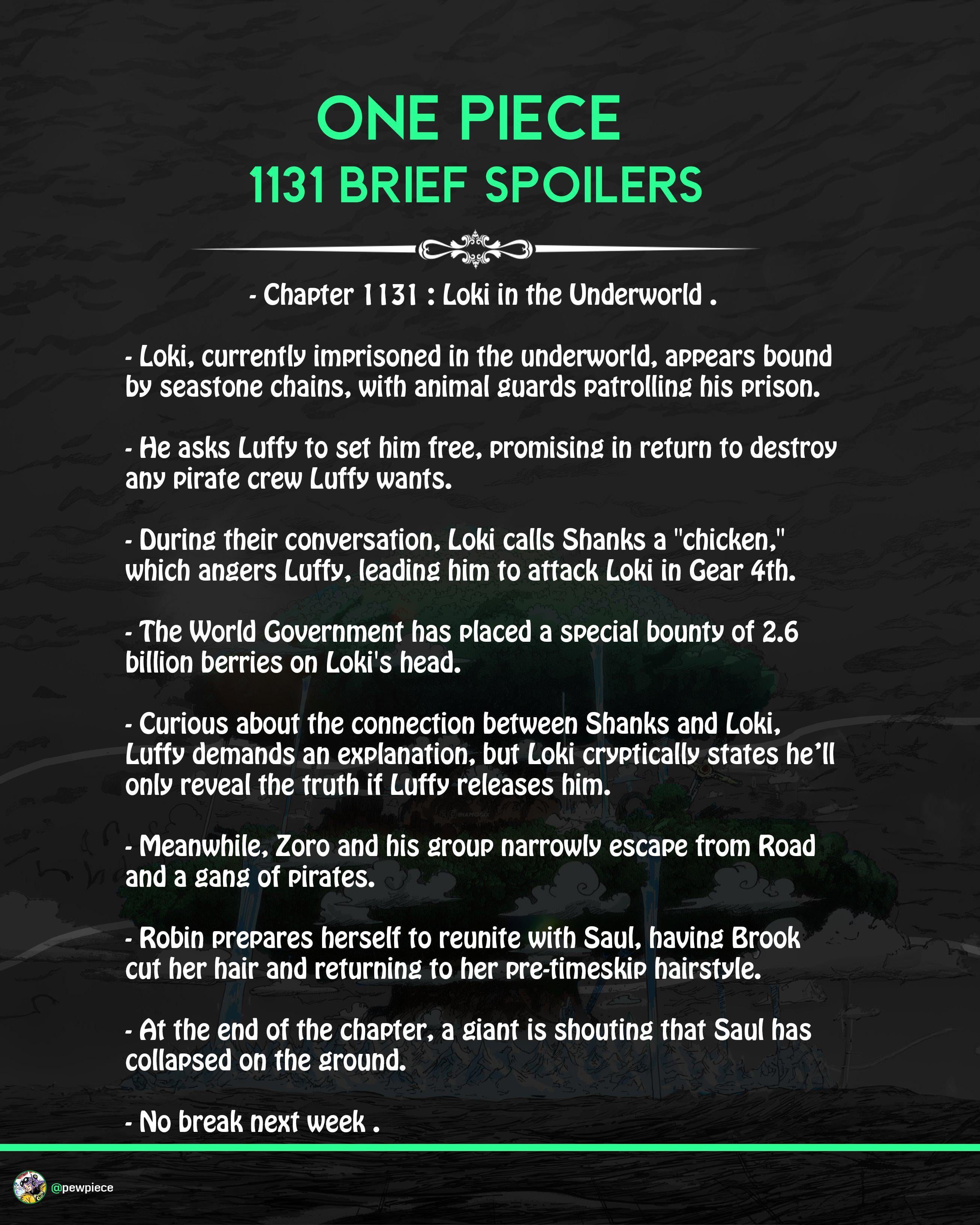 One Piece Chapter 1131 Spoilers Leaked: Big News and Crazy Predictions!