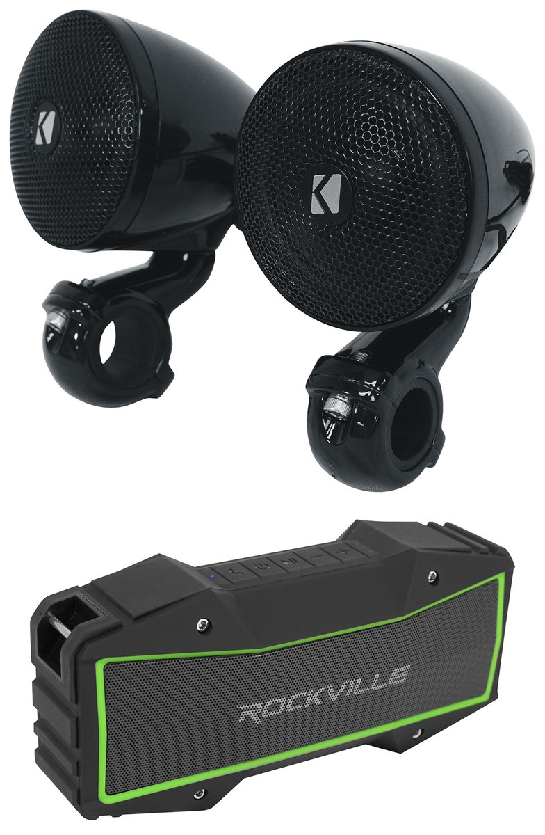 Waterproof Motorcycle Bluetooth Speakers:Rock in all weathers.