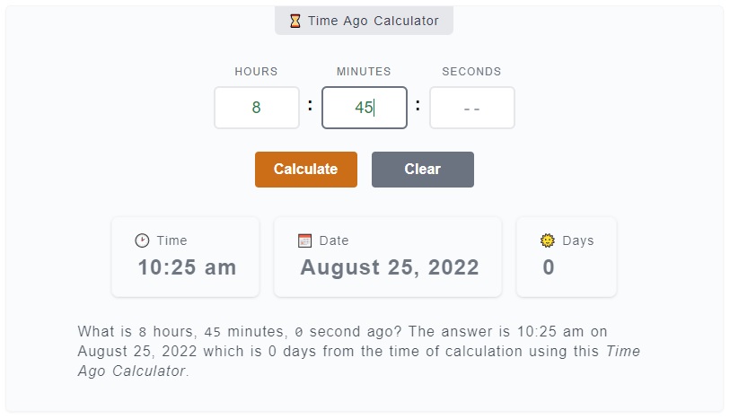 When Was 8 Years Ago -Simple Calculation of the past!