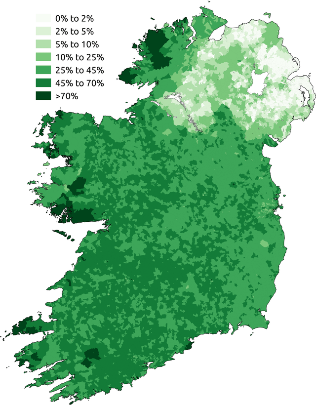How common is Irish for Ireland now? Find out where people still speak the language.